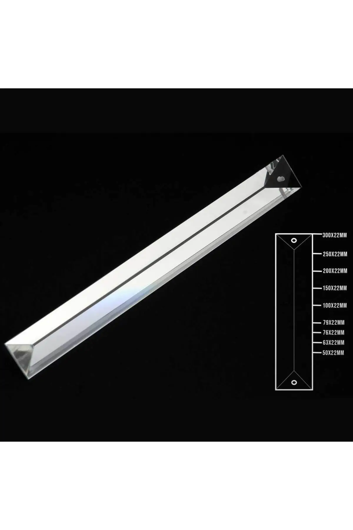 Kristal Tabut Desen Avize Taşı 7.6 Cm 3 Adet (METAL HALKA HEDİYE)